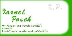 kornel posch business card
